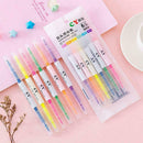 6pc/set Creative Double Headed Highlighter Gel Pen Pen Stationery Marker St P1S4