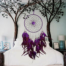 1pc Large Purple Rose Circle Dream Catcher Decorative Hanging Craft Children