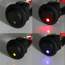 4Pcs Waterproof ON/OFF Car 12V 20A Round Rocker Dot Boat LED Light Toggle Switch