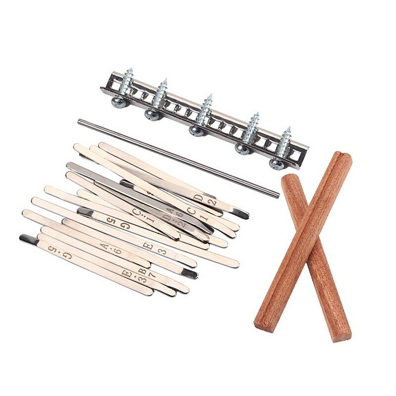 1 Set Steel Kalimba Mbira DIY 17 Keys with Thumb Piano Bridge Musical Instr Y4N5