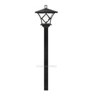 Black LED Solar Powered 5 ft Traditional Garden Lamp Post Lamppost Lantern Light