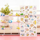 6Pcs Cute Cartoon Korean Decorative Stickers Adhesive Stickers DIY Stickers 2019