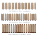 400pcs/set Fluted Wood Dowel Durable Straight Grooved Pins Easy Insertion Home