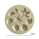 Ocean Biological Conch Sea Shells Chocolate Cake Silicone Mold Kitchen Tools 3c
