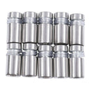 Stainless Steel Advertisement Screws Glass Standoff 12x20mm 10 Pcs M5T1