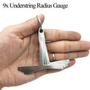 9Pcs Understring Radius Gauge for Guitar Bass Setup Builder Luthier Tools Supply