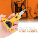 Hex Sted Anti Slip Kit Screwdriver Set Home T Handle Manual Ratchet Tool