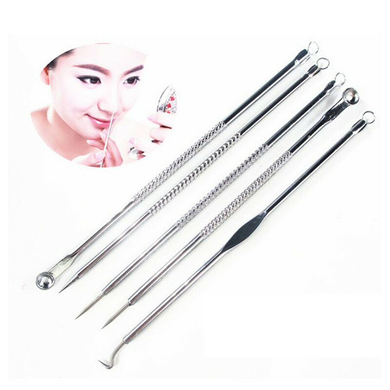 5x Blackhead Comedone Acne Blemish Remover Stainless Needles Remove Tool Kit.AU