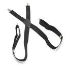 Mens Heavy Duty Suspenders Adjustable Clip On Work Braces Wide Solid Color Black