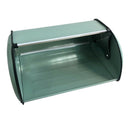 Metal Bread Box Bread Bin Storage Roll Top Lid for Bakery Restaurant Durable