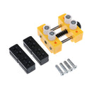 Mini table top bench vice vise press clamp rubber suction base yellow FT