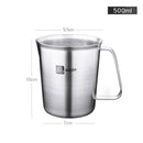 500ml Stainless Steel Coffee Measuring Cup Kettle Baking High Capacity Cup