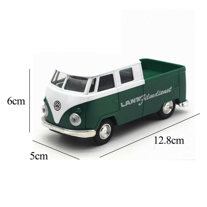 Green simulation 1:32 sound and light music pull back retro van truck expre G3G8