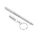 Telescopic Stainless Steel Pen Keyring Keychain Emergency Signature Tool Gift-OZ