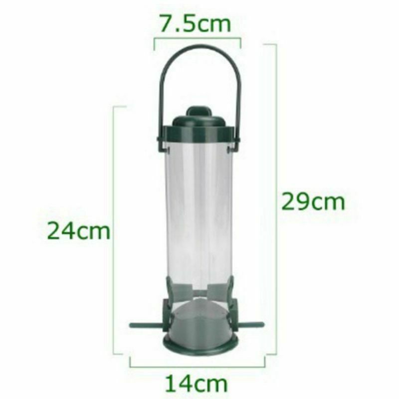 New Plastic Comfort Bird Pet Feeder Waterer Garden Hanging Suction Cup AutomC2G3