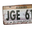 2Pc Retro Bar Garage Wall Decor License Plate Metal Sign JGE 616 E & 946 KXH