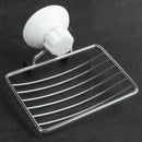 Soap dish with Metal Suction Cup with Grid for Bath