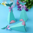 20Pcs Mermaid Favor Box Birthday Party Decorations Diy Paper Box Baby Showe V8G9
