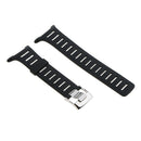 Rubber Wristwatch Bands for SUUNTO T1 T1C T3 T3C T3D T4C T4D Black