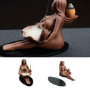 Naked Lady Ceramic Incense Burner Smoke Back flow Cone Nude Holder G Censer Q6O0