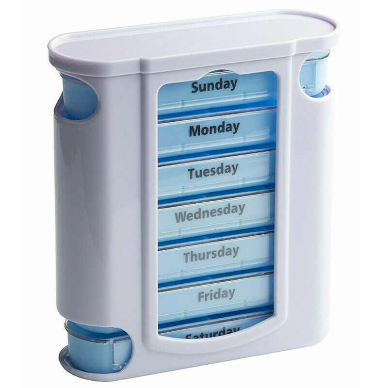 28 Compartment Pill Box 7 Day Weekly Medicine Storage Organizer Container Case