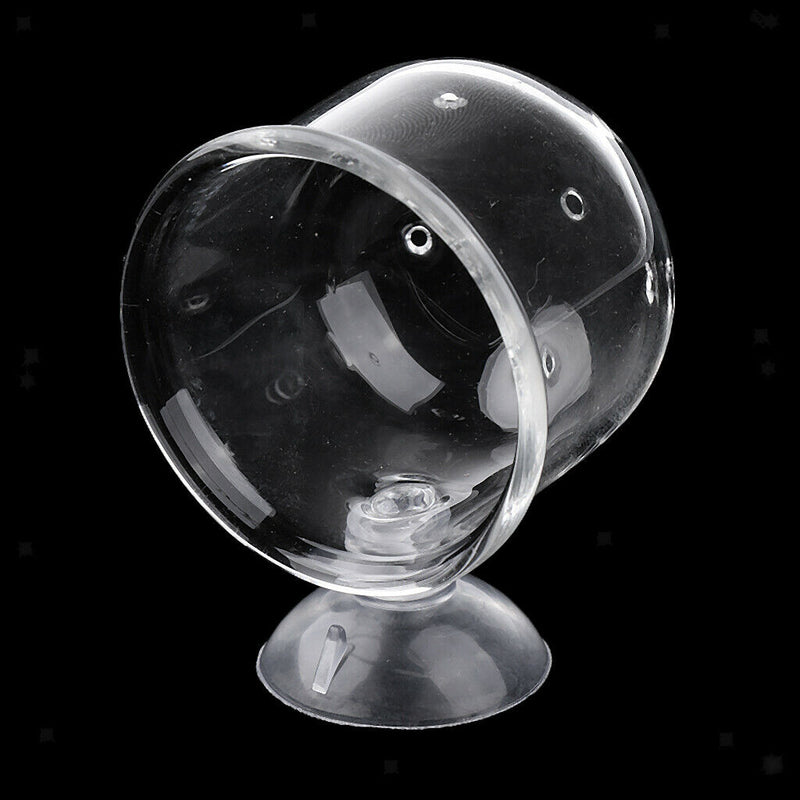 5Pcs Aquarium Fish Tank Feeding Glass Cup Aquatic Plant Crystal Holder Feeder