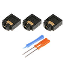 3Pack 3.5mm Port Jack Headphone Component Port + Screwdriver Disassemble Tools