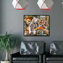 5D DIY Full Round Diamond Painting Tiger Embroidery Canvas Art (L2187)