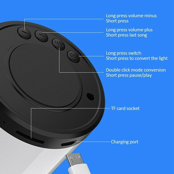 Night Light Bluetooth Speaker, Portable Wireless Bluetooth Speaker,LED Ligh