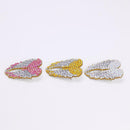 3pcs DIY Full Drill Diamond Brooch Wings Rhinestone Women Jacket Lapel Pins A