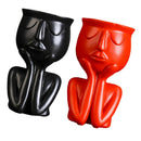 2 Pcs Flower Pots Head Planter Face For Green Plants Unique Succulent Planter