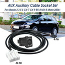 Automotive 32-Pin Aux Audio Cable Socket Bluetooth Module Interface Adapter J1N9