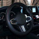 1Pc Car PVC Leather Steering Wheel Cover Anti-slip Protector Fit 38cm/15 FUZ