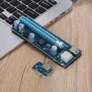 PCI-E 1X to 16X Riser Card Extender Adapter + USB3.0 Cable 15Pin-6Pin Cable