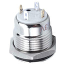 DC3V Blue Illuminated LED 16mm Metal Momentary Push Button Switch SPST