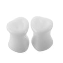 1 Pair Acrylic Hollow Heart Ear Tunnels Plugs Ear lets 6mm White