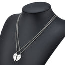 Fashion Love Heart Pendant Necklace Chain Sweet Mother and Daughter 2pcs Chain