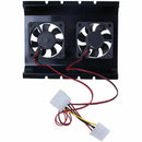 Black 3.5 SATA IDE Hard Disk Drive HDD 2 Fan Cooler for PC