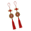 Qing Dynasty Red Chinese Knot Luck Coins Wealth Home Decor Ornament style 4