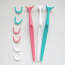 40pcs Floss Head+2pcs Handle Brush Dental Floss Head Replaceable Teeth Stick
