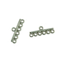 50 Pieces End Bar 6 Strand Holes Metal Jewellery Making Connectors Findings DIY