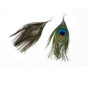 Fashion Women's Assorted Color Peacock Natural Feather Earrings Drop Earrings LJ