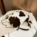 Plush Messenger Bag Women Winter Fashion Shoulder Fluffy Handbag (Brown)