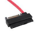 SFF-8482 SAS 29 Pin + 15 Pin to 7 Pin SATA Power Adapter Cable Red