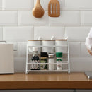 Spice Rack Two Layers Iron Storage Shelf Rack Home Kitchen Seasoning Holder