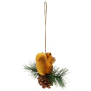 Artificial Squirrel Hanging Pendant For Home Xmas Party Dec Grey/Yellow