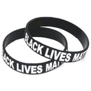 Black Lives Matter Wristbands Black Silicone Rubber Bracelets I Can't Breath Kw