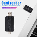 3 in 1 OTG Card Reader Type-C+Micro USB+USB2.0 for TF Memory Card Android