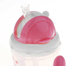 Infant Drinking Bottle Sippy Cups Baby Straw Cup Mug 240ML Cartoon Pink