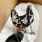 Women Animal Printed Crossbody Bag Crescent Chain Shoulder Handbag (Cow) A